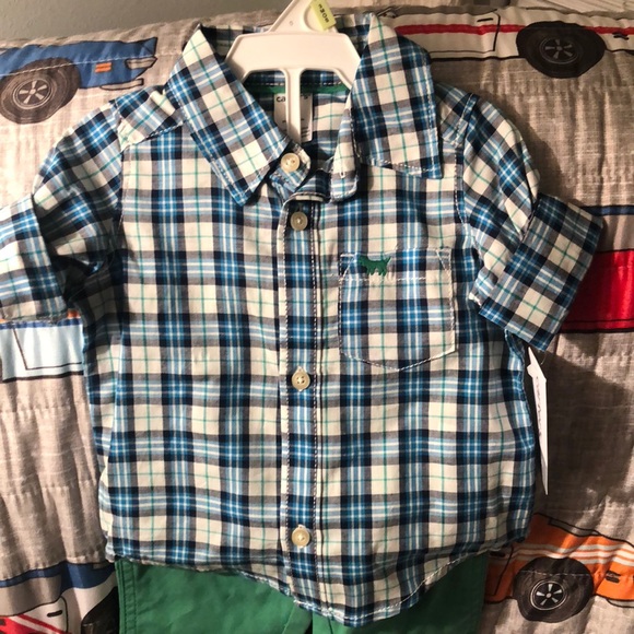 Carters 3 mo button down set - Picture 3 of 8